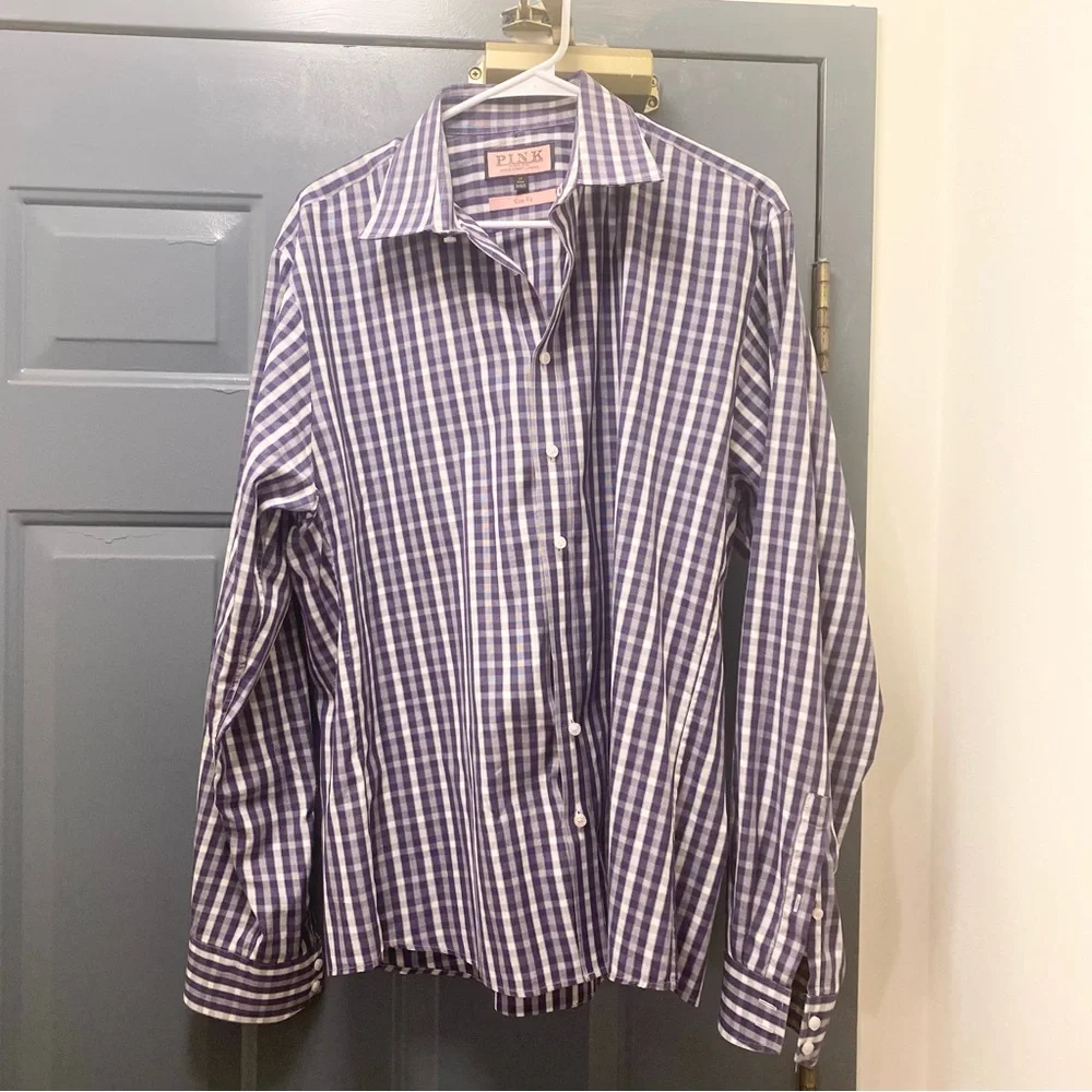 Thomas Pink Button Down Slim Fit - Picture 1 of 3